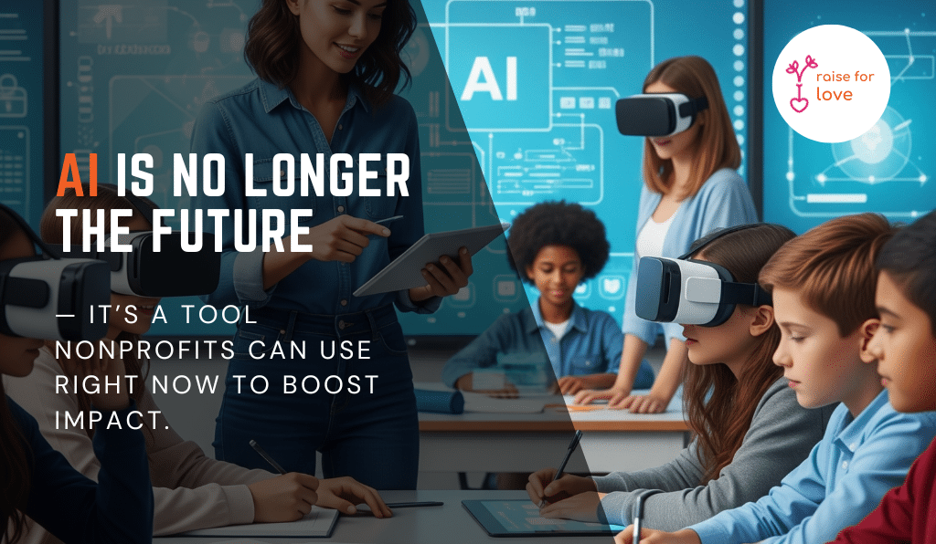 Nonprofit team reviewing AI-powered analytics on a laptop.