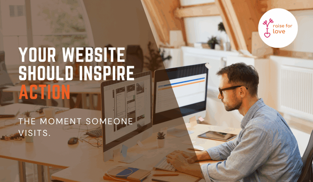 Nonprofit leader reviewing donation page on organization’s website.